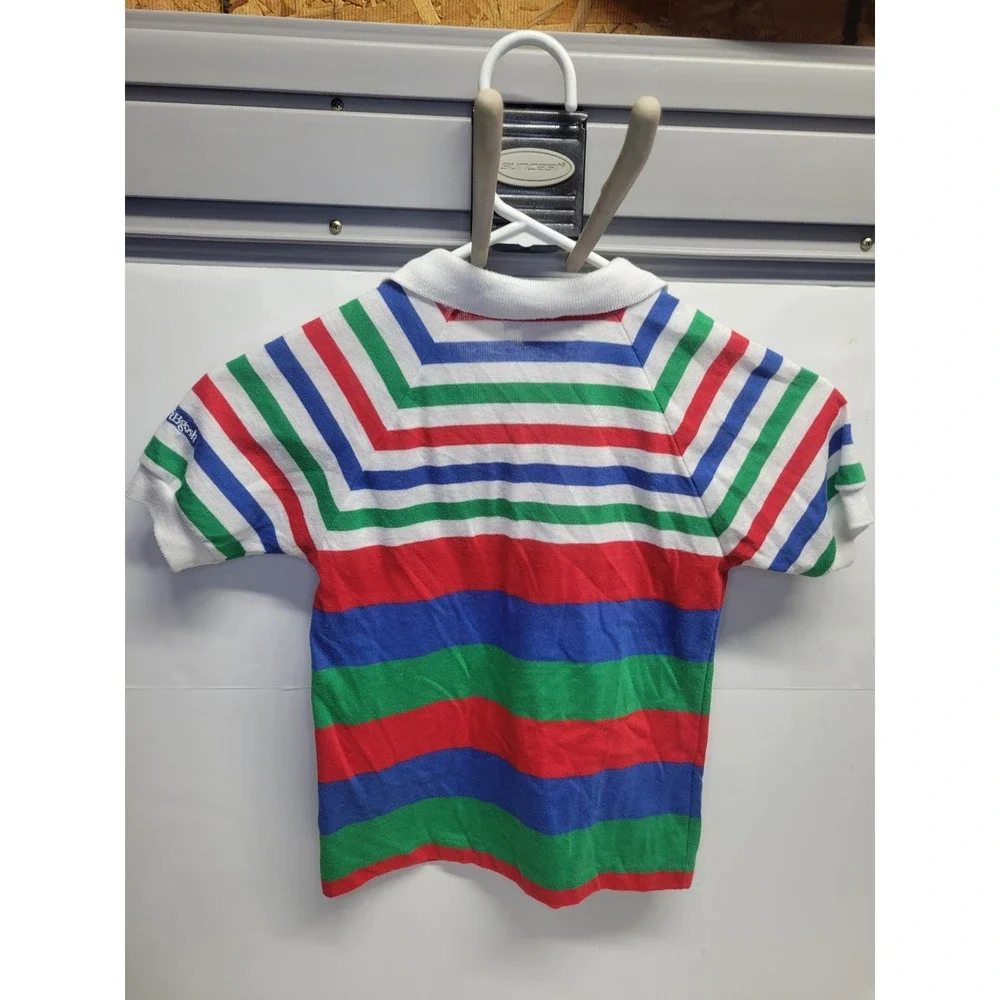 Vtg OshKosh B'gosh Kids Striped Polo Shirt Short Sleeve‎ Size 7